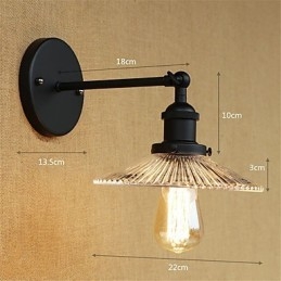 Country Retro Painting Feature För Mini Style Eye Protection Ambient Light Wall Sconces