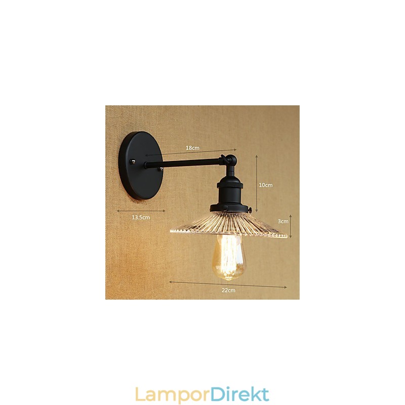 Country Retro Painting Feature För Mini Style Eye Protection Ambient Light Wall Sconces