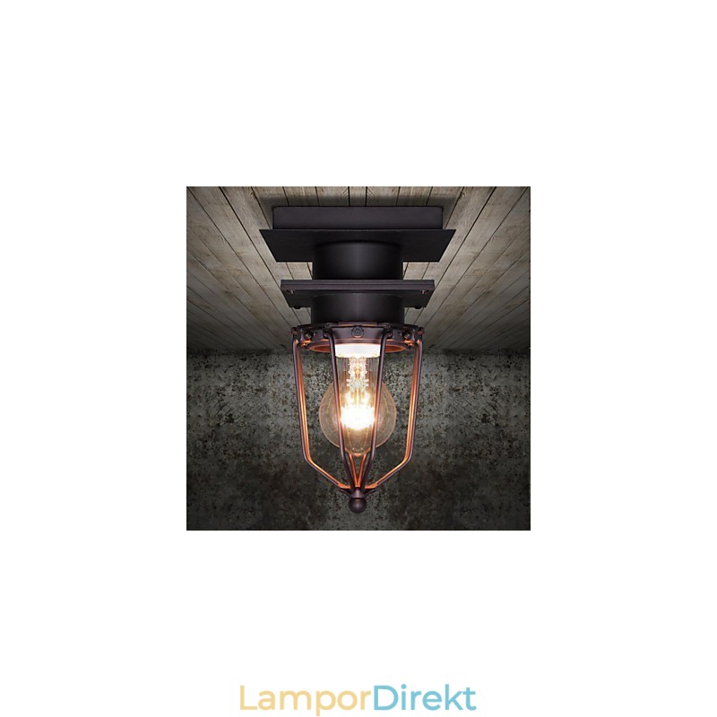 Retro Smidesvägglampa Enkelhuvud Antik Reminisced Lamp Loft American Iron Vintage Small Cages Taklampa