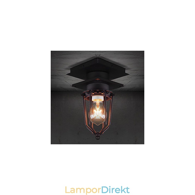 Retro Smidesvägglampa Enkelhuvud Antik Reminisced Lamp Loft American Iron Vintage Small Cages Taklampa