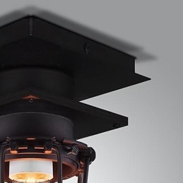 Retro Smidesvägglampa Enkelhuvud Antik Reminisced Lamp Loft American Iron Vintage Small Cages Taklampa