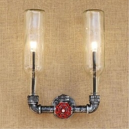 Retro Industrial Wind Switch Vattenflaska Vägglampa Vägglampa