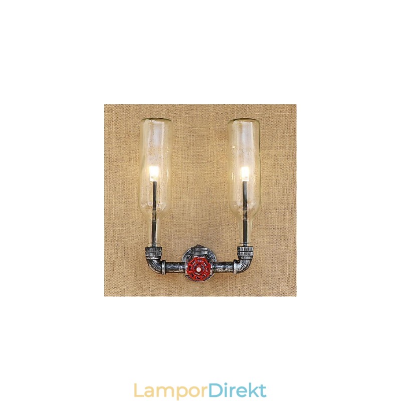 Retro Industrial Wind Switch Vattenflaska Vägglampa Vägglampa