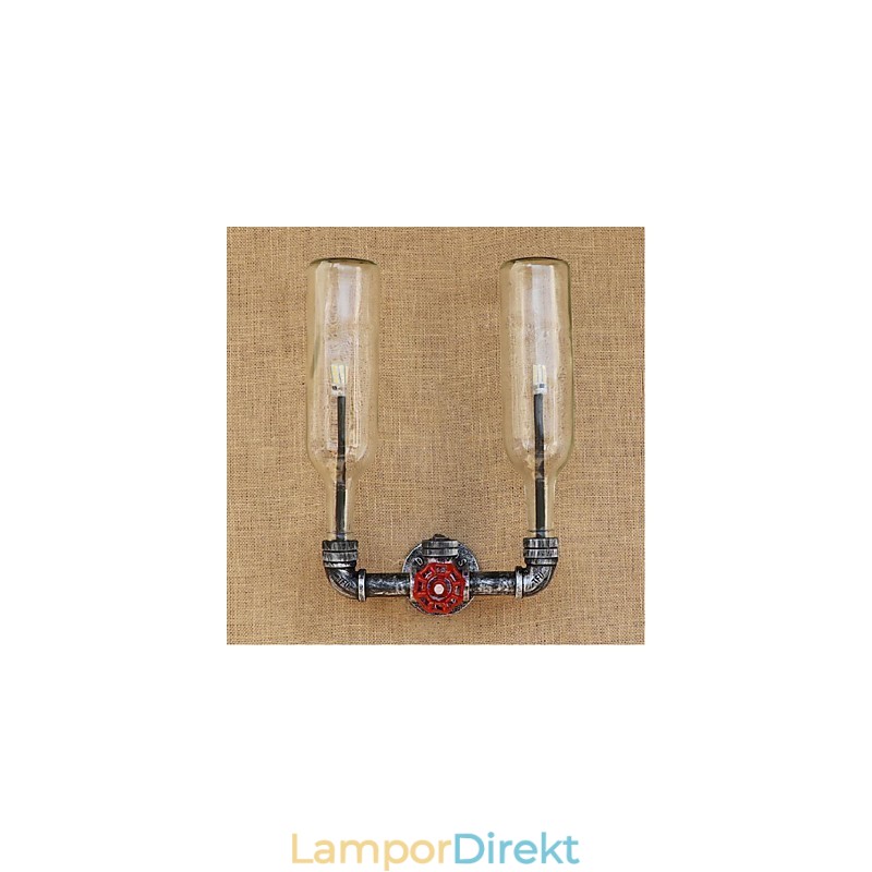 Retro Industrial Wind Switch Vattenflaska Vägglampa Vägglampa