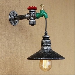 Rustik Lodge Målningsfunktion För Omgivande Ljus Vägglampor Vägglampa