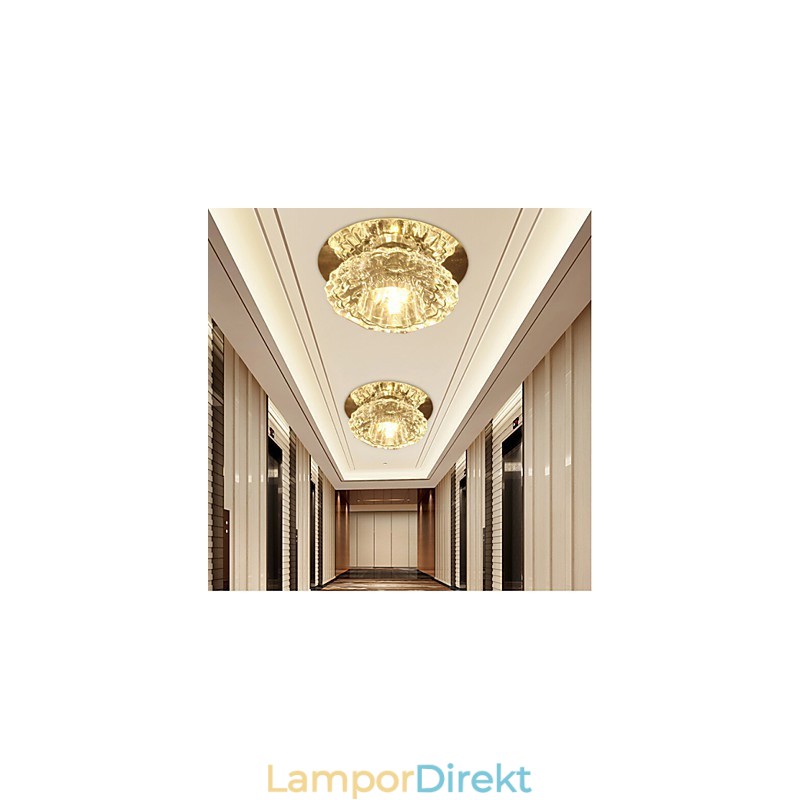 Energisparande Modern Taklampa Crystal Taklampa Down Glödlampa Lampa