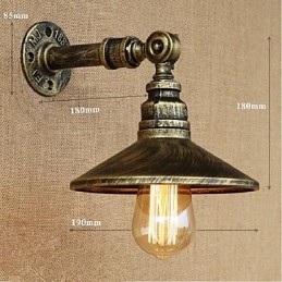 Industrial Style Nordic Water Pipe Vägglampa Vägglampa