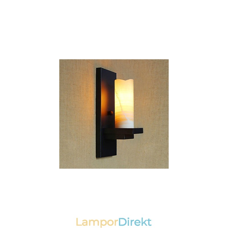 Country Retro Målningsfunktion För Ögonskydd Ambient Light Wall Sconces Wall Light