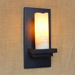 Country Retro Målningsfunktion För Ögonskydd Ambient Light Wall Sconces Wall Light