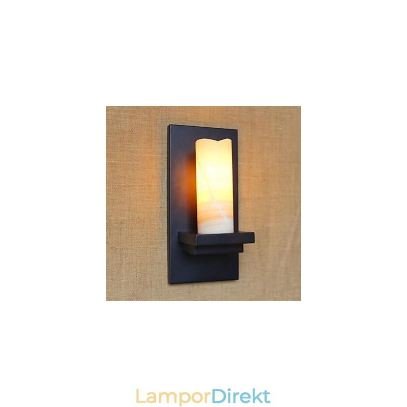 Country Retro Målningsfunktion För Ögonskydd Ambient Light Wall Sconces Wall Light