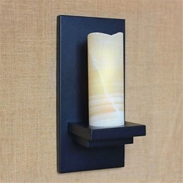 Country Retro Målningsfunktion För Ögonskydd Ambient Light Wall Sconces Wall Light
