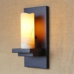 Country Retro Målningsfunktion För Ögonskydd Ambient Light Wall Sconces Wall Light