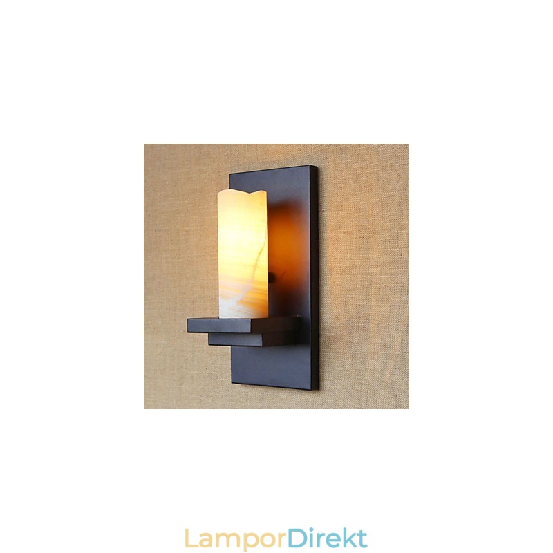 Country Retro Målningsfunktion För Ögonskydd Ambient Light Wall Sconces Wall Light