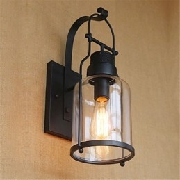 Rustik Lodge Country Retro Black Oxide Finish Funktion För Ögonskydd Ambient Light