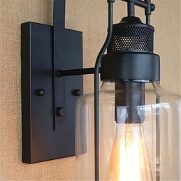 Rustik Lodge Country Retro Black Oxide Finish Funktion För Ögonskydd Ambient Light
