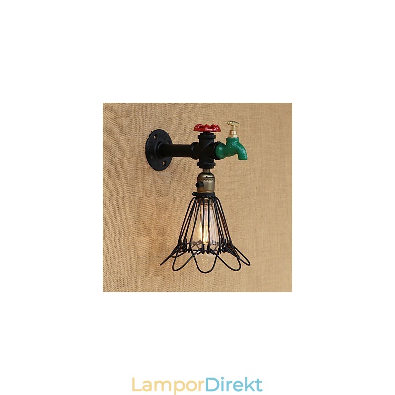Country Retro Painting Feature För Mini Style Ambient Light Wall Sconces Wall Light
