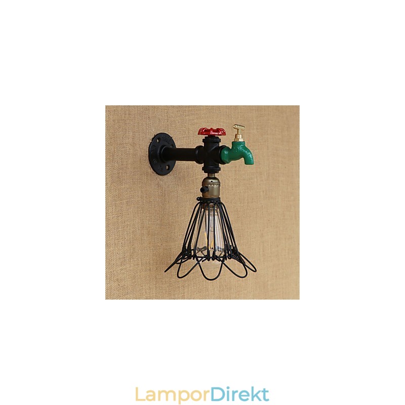 Country Retro Painting Feature För Mini Style Ambient Light Wall Sconces Wall Light