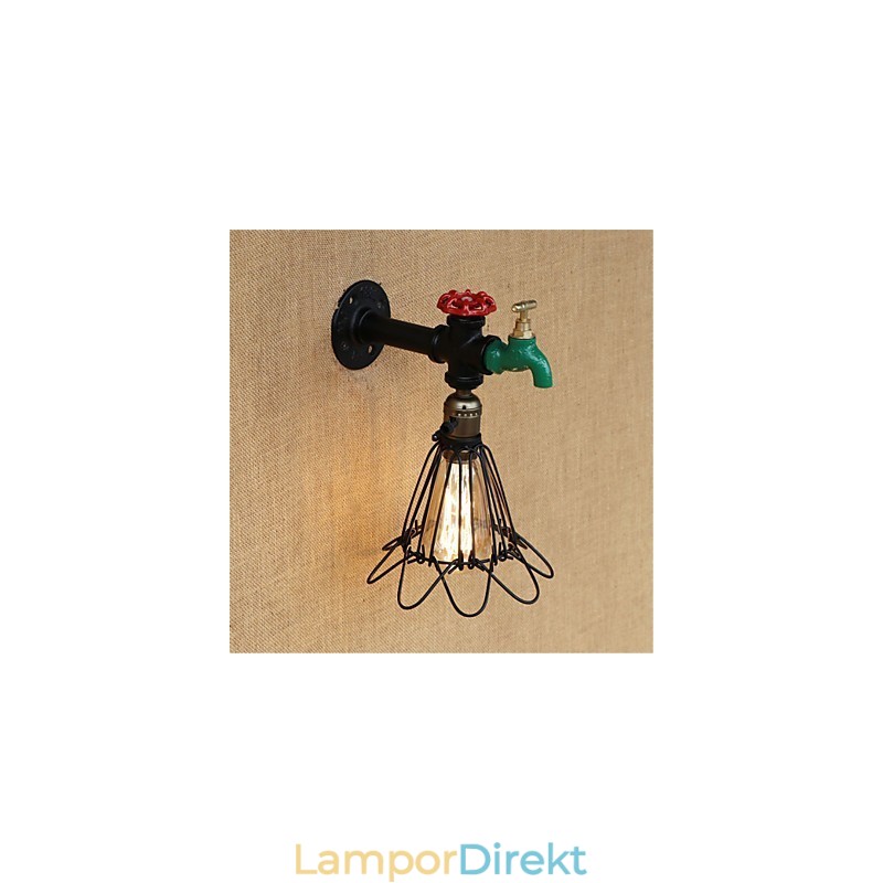 Country Retro Painting Feature För Mini Style Ambient Light Wall Sconces Wall Light