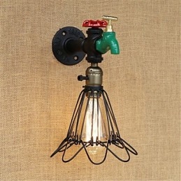 Country Retro Painting Feature För Mini Style Ambient Light Wall Sconces Wall Light
