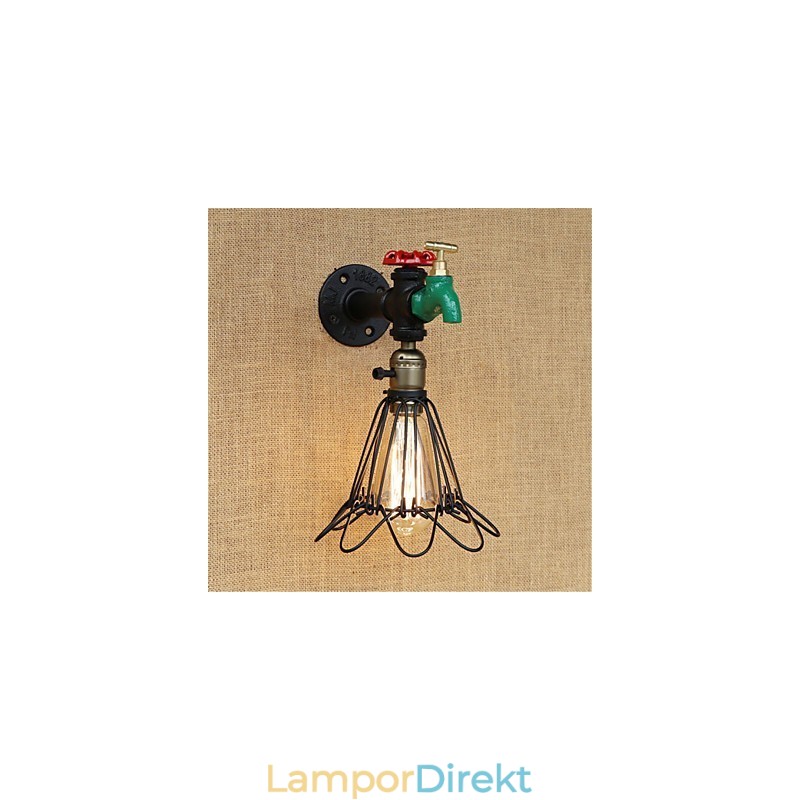 Country Retro Painting Feature För Mini Style Ambient Light Wall Sconces Wall Light