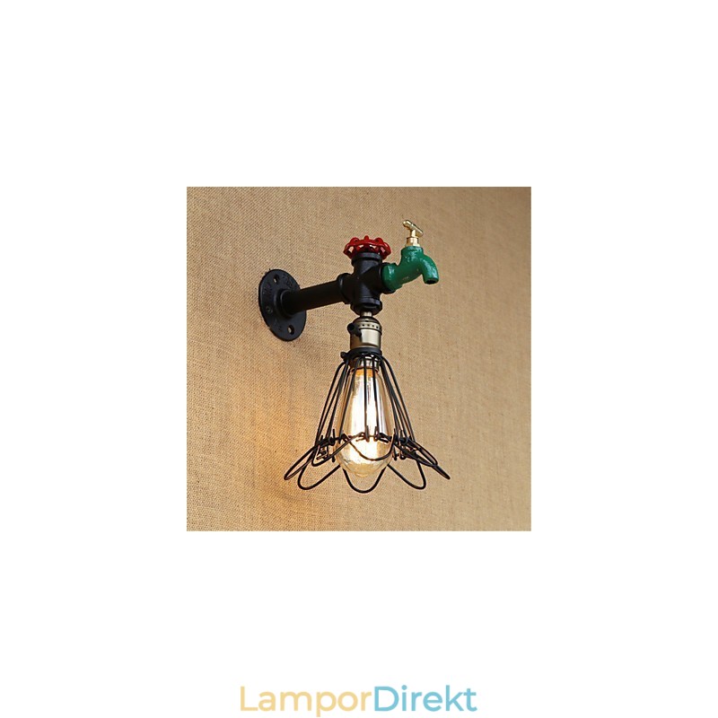 Country Retro Painting Feature För Mini Style Ambient Light Wall Sconces Wall Light