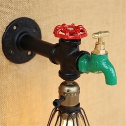 Country Retro Painting Feature För Mini Style Ambient Light Wall Sconces Wall Light
