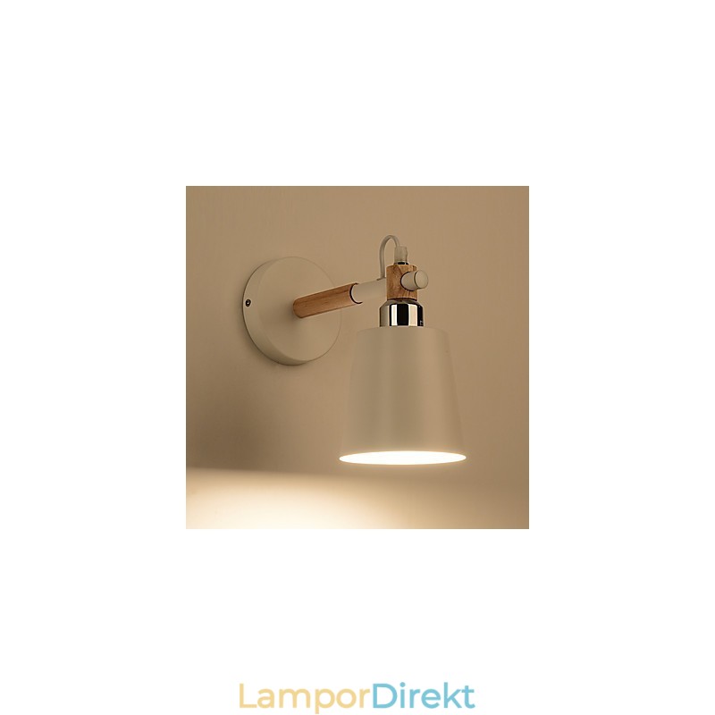 Vintage Trä Art Deco Metall Metall Rustik Vägglampa Vardagsrum Matsal Hall Vägglampa Svart Vit Valfritt
