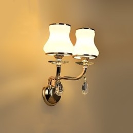 Modern Och Modern Galvaniserad Funktion För Vägglampor I Crystal Ambient Light
