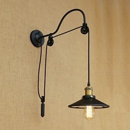 Country Retro Painting Feature För Justerbar Hiss Ambient Light Wall Sconces Wall Light
