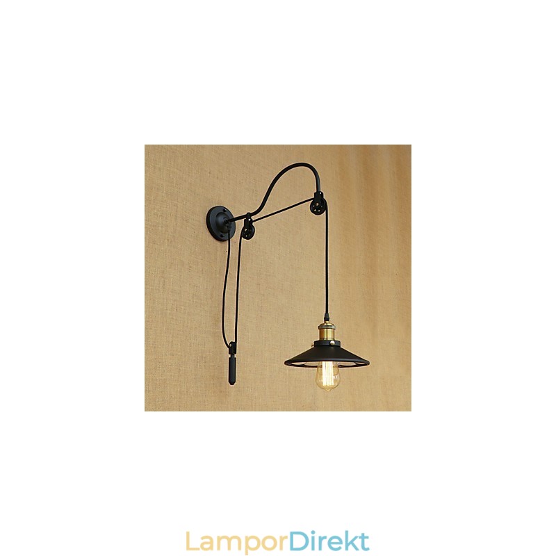 Country Retro Painting Feature För Justerbar Hiss Ambient Light Wall Sconces Wall Light