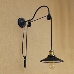 Country Retro Painting Feature För Justerbar Hiss Ambient Light Wall Sconces Wall Light