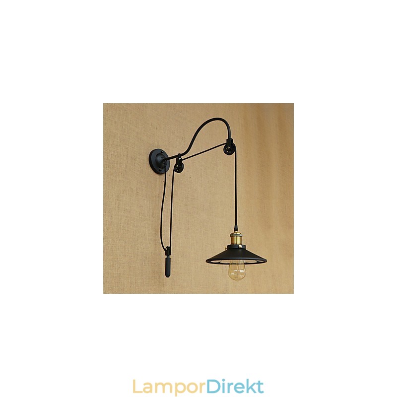 Country Retro Painting Feature För Justerbar Hiss Ambient Light Wall Sconces Wall Light