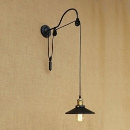 Country Retro Painting Feature För Justerbar Hiss Ambient Light Wall Sconces Wall Light