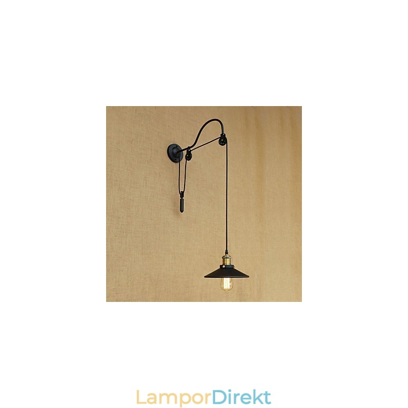 Country Retro Painting Feature För Justerbar Hiss Ambient Light Wall Sconces Wall Light