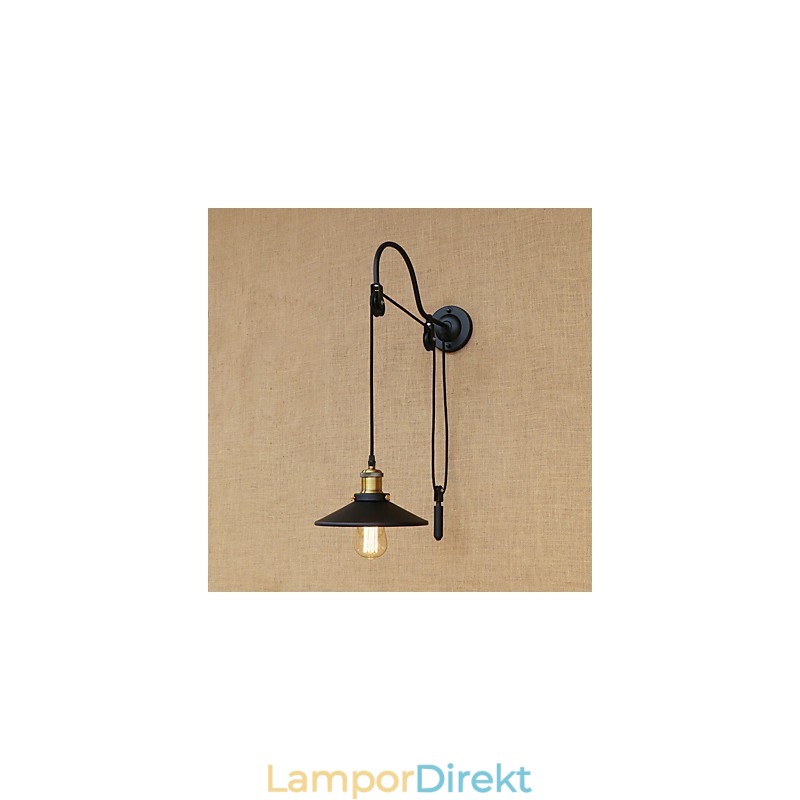 Country Retro Painting Feature För Justerbar Hiss Ambient Light Wall Sconces Wall Light