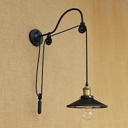 Country Retro Painting Feature För Justerbar Hiss Ambient Light Wall Sconces Wall Light