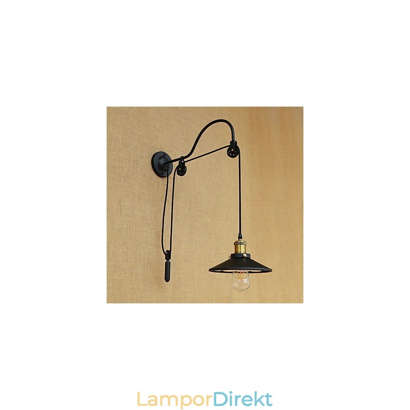 Country Retro Painting Feature För Justerbar Hiss Ambient Light Wall Sconces Wall Light