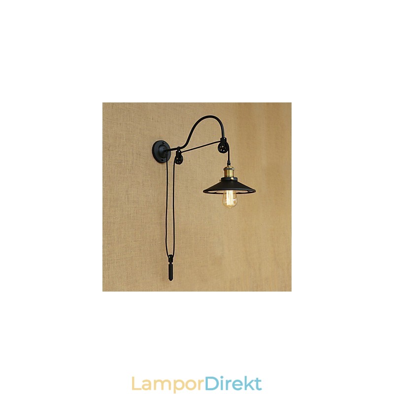Country Retro Painting Feature För Justerbar Hiss Ambient Light Wall Sconces Wall Light
