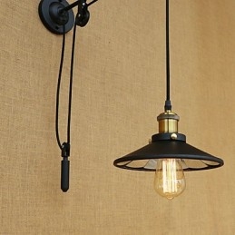 Country Retro Painting Feature För Justerbar Hiss Ambient Light Wall Sconces Wall Light