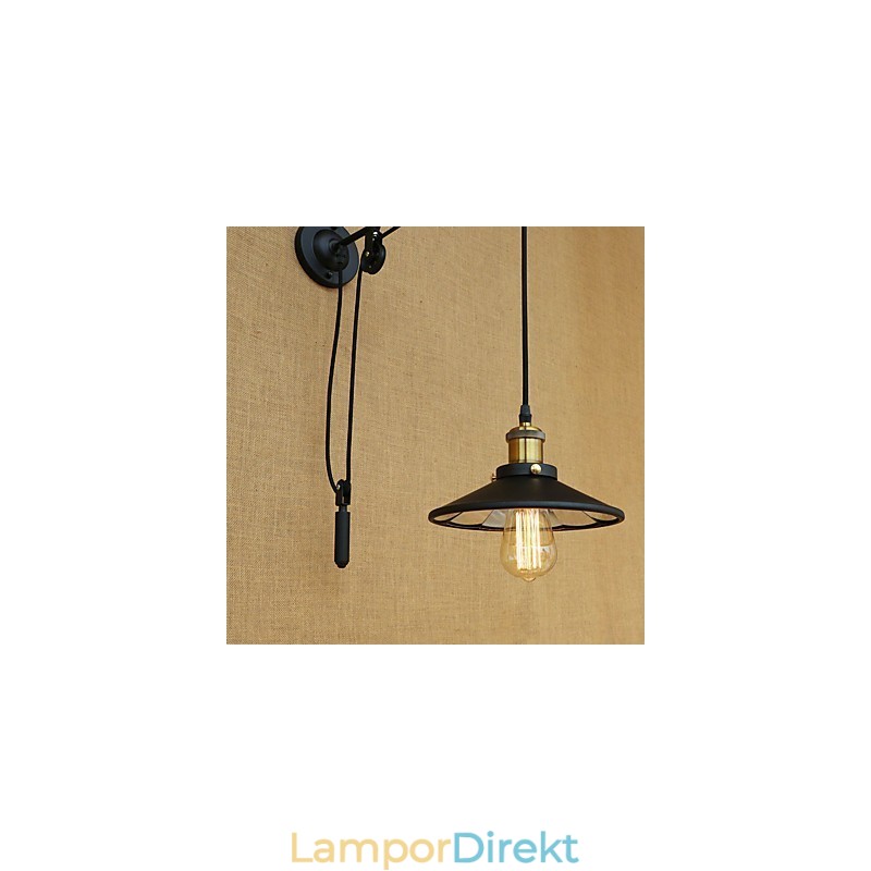 Country Retro Painting Feature För Justerbar Hiss Ambient Light Wall Sconces Wall Light