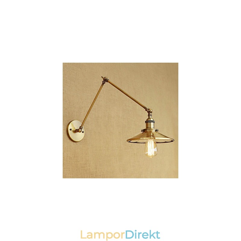 Rustik Lodge Country Retro Elektropläterad Funktion För Mini Style Swing Arm Ambient Light