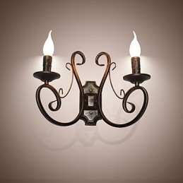 Ny Retro Attic American Style Retro Vägglampa Sovrumslampa Vägglampa Ljuslampa