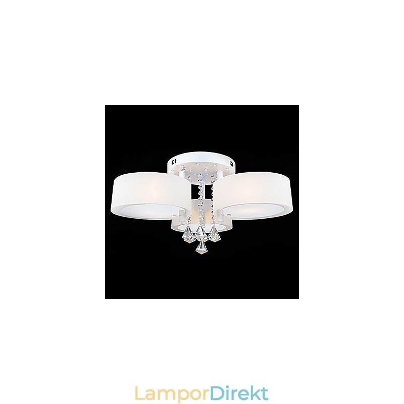 Modern Samtida Kristallmålning Metall Flush Mount