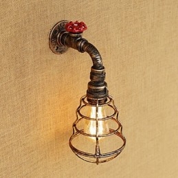 Country Retro Painting Feature För Mini Style Ambient Light Wall Sconces Wall Light