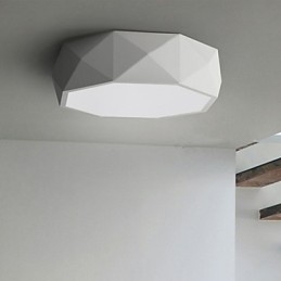 Geometriska Taklampor Vitt Ljus Kortfattad Modern