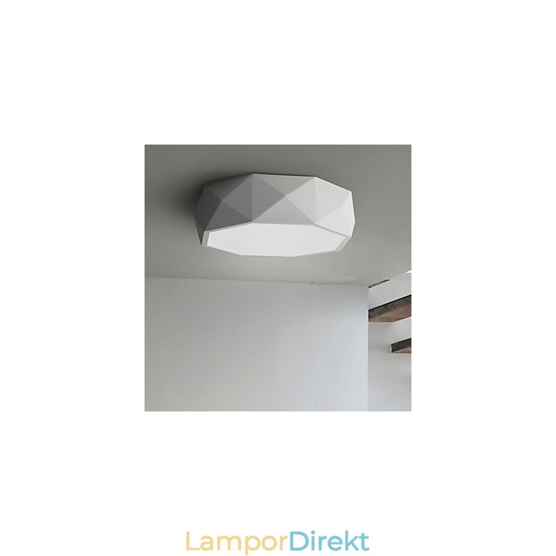 Geometriska Taklampor Vitt Ljus Kortfattad Modern