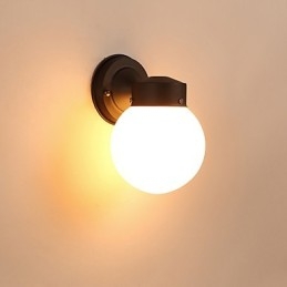 Modern Och Modern Svartoxidfinishfunktion För Mini Style Ambient Light Wall Sconces Wall Light