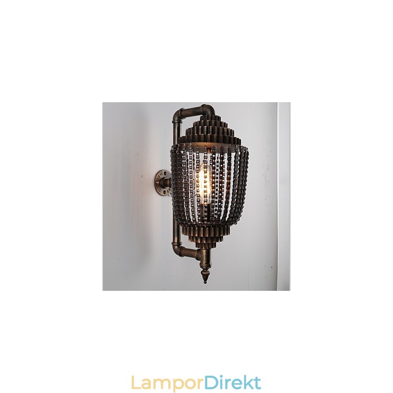 Vintage Iron Industrial Wind Shop Gear Lampa