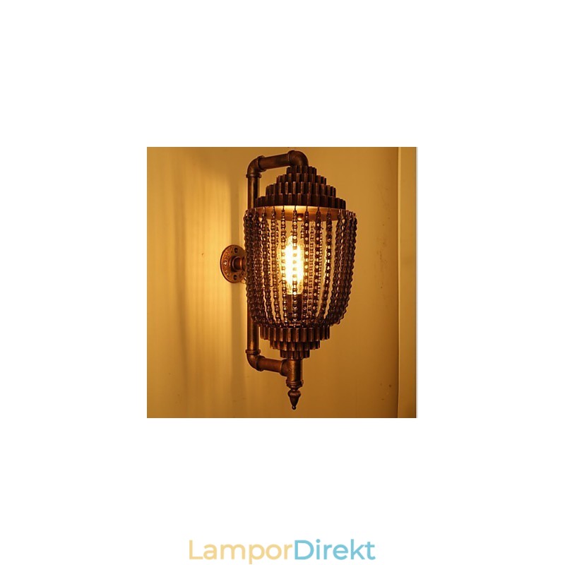 Vintage Iron Industrial Wind Shop Gear Lampa