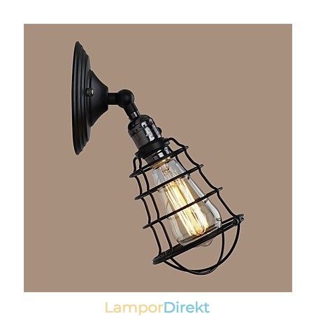 Med Strömbrytare Vintage 1 Ljus Industriell Svart Metall Bur Loft Vägglampa Vardagsrum Matsal Hall Cafe Barer Bar Vägglampa Med Strömbrytare Vintage 1 Ljus Industriell Svart Metall Bur Loft Vägglampa Vardagsrum Matsal Hall Cafe Barer Bar Vägglampa